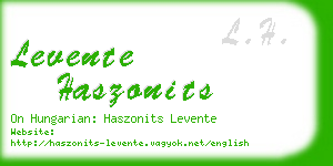 levente haszonits business card
